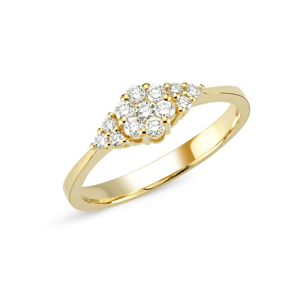 Nuran Lilja Ring Karat Guld Med Diamanter A3040030rg - Nuran Fingerringe