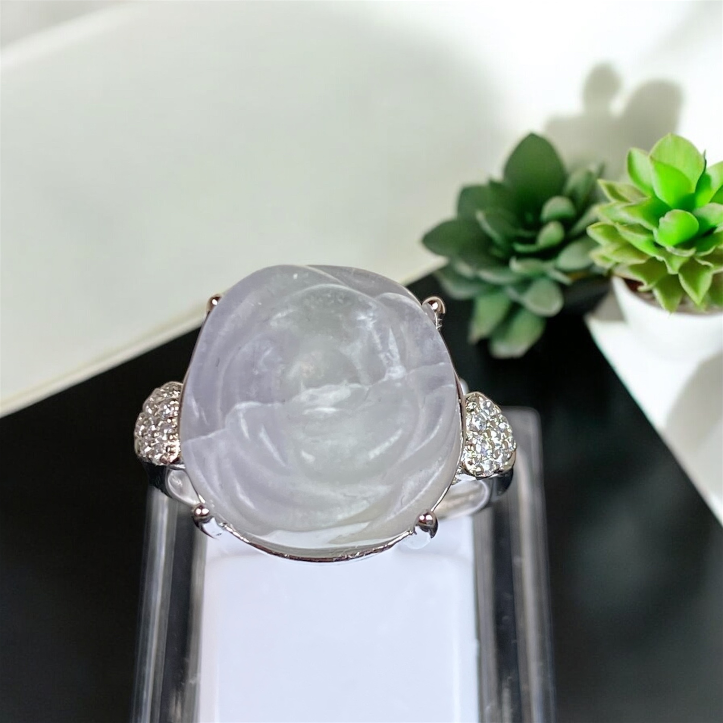Fluorit Rose Fingerring - Fluorit Fingerringe