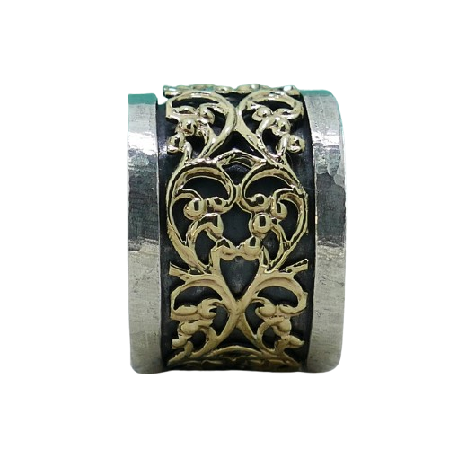Håndlavet Bred Fingerring Vintage Design - Niibuhr Jewelry Fingerringe
