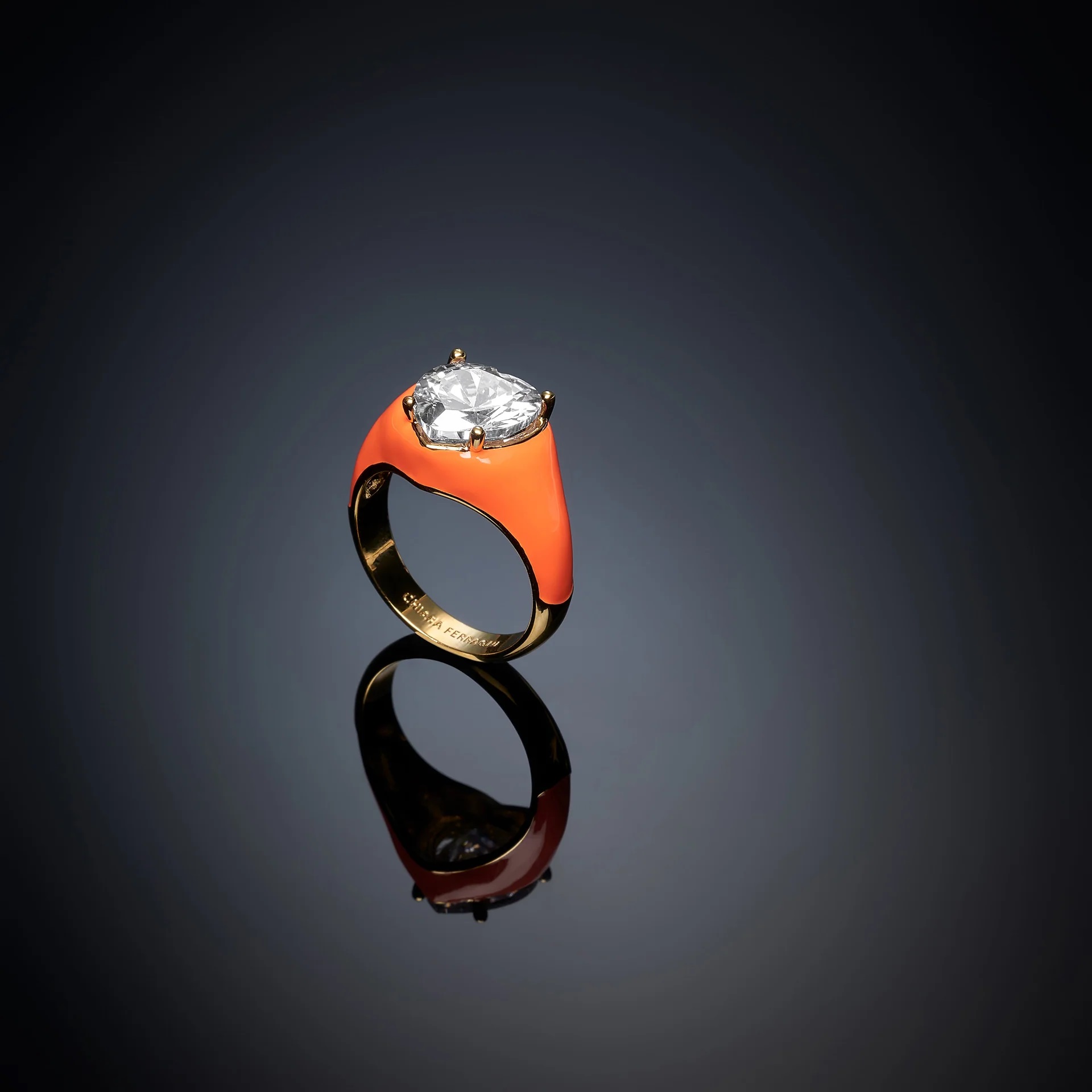 Chiara Ferragni Love Parade Ring Orange Str - Fingerringe  - 8033288978329