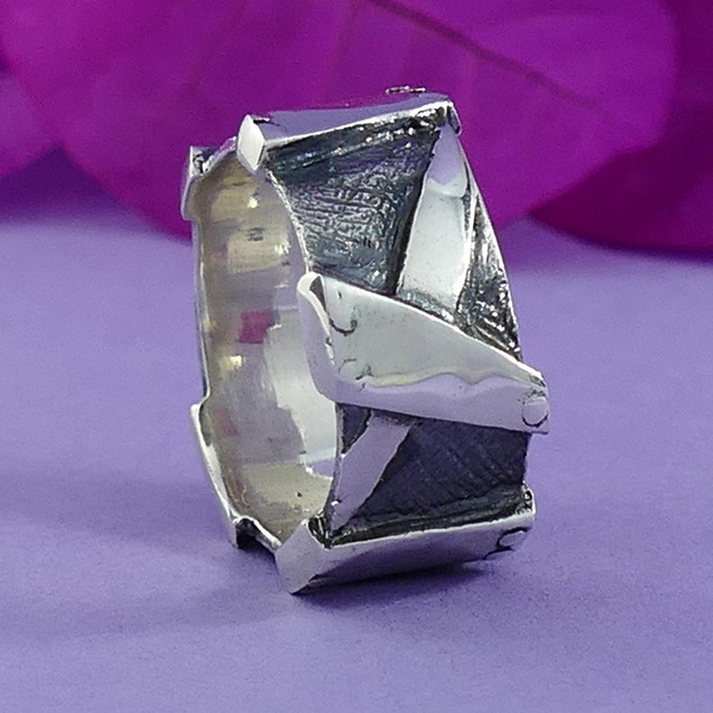 Designer Ring Med Oxideret Sølv - Niibuhr Jewelry Fingerringe