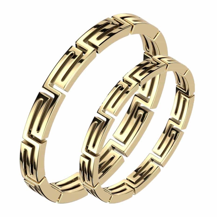 Mazecut Ring Til Forlovelse Eller Vielse Gold - Fingerringe