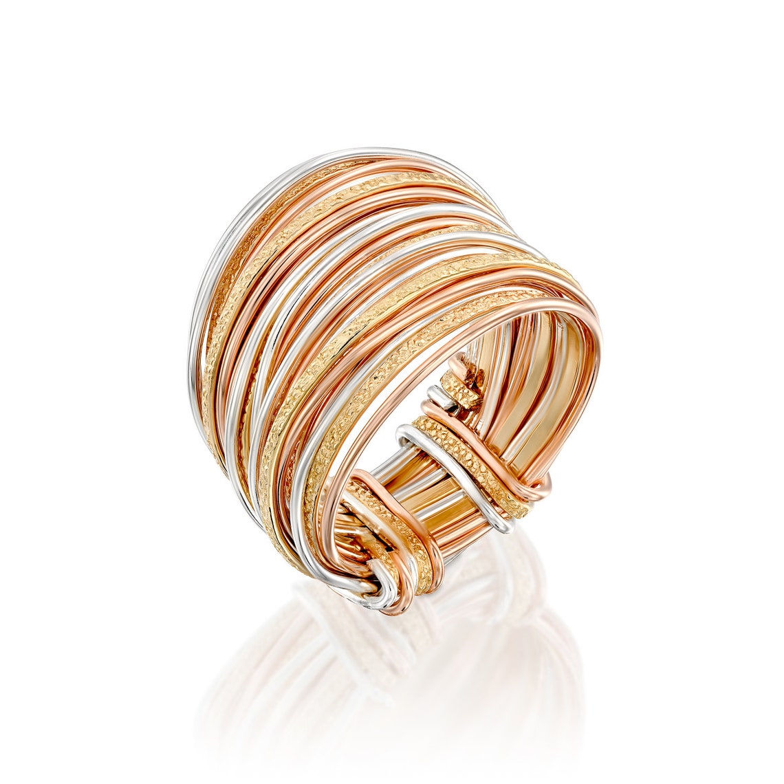 Fuglerede Wrap Ring Sølv Guld - Niibuhr Jewelry Fingerringe