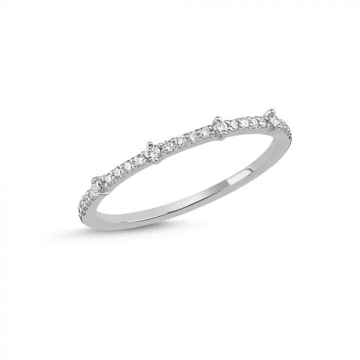 Hvid Nuran Noelle Ring Karat Guld Med Brillanter Carat - Nuran Fingerringe  - 1222221099314