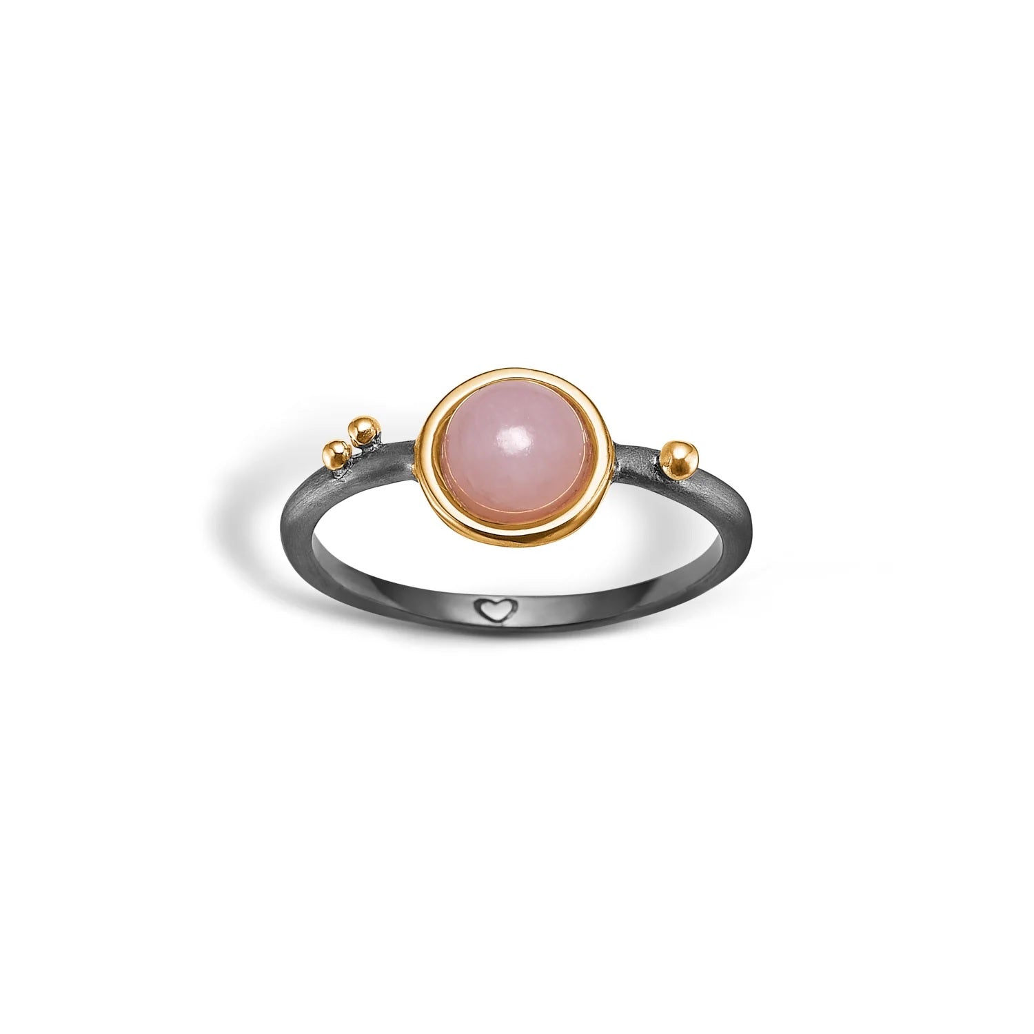 Blossom Copenhagen Oxyderet Sølv Ring Med Lyderød Opal 25631260 - Blossom Fingerringe  - 1233690194998