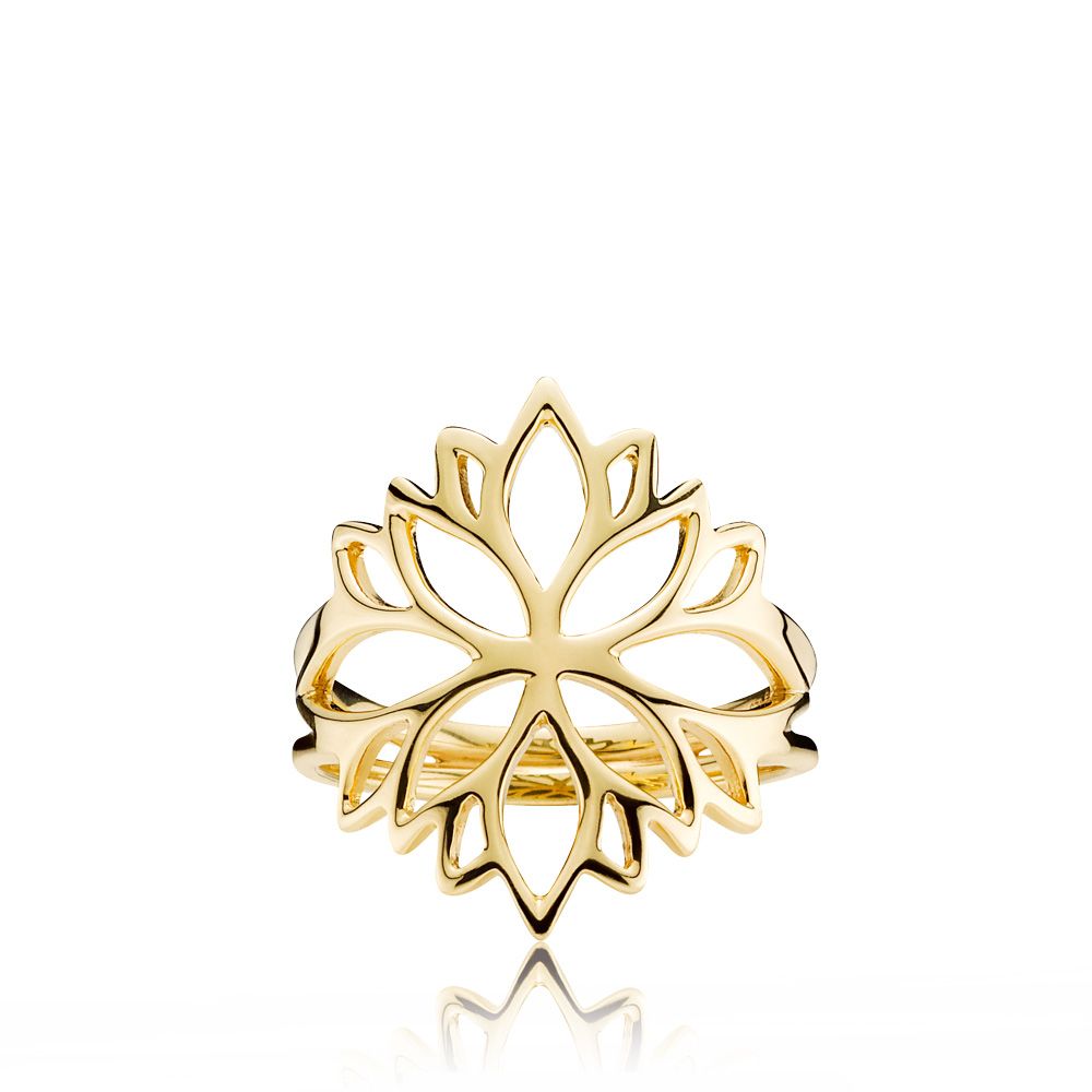 Izabel Camille Mie Moltke Lotusblomst Forgyldt Sølv Ring - Izabel Camille Fingerringe