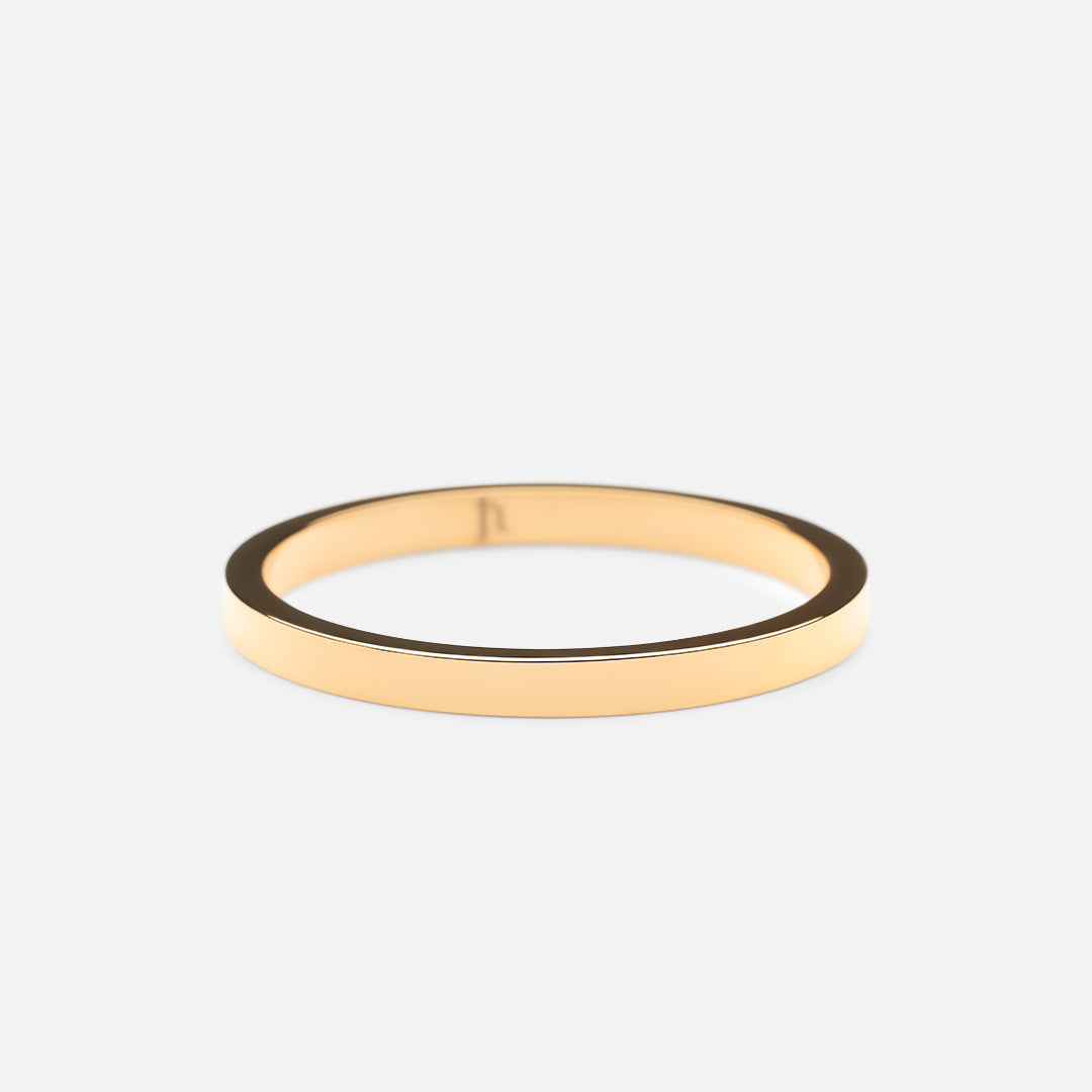 Flat Band Ring 18k Guldbelagt 2mm - Josephine Nord Fingerringe