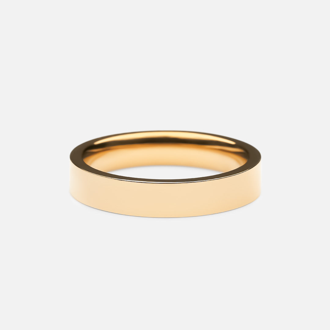 Flat Band Ring 18k Guldbelagt 4mm - Josephine Nord Fingerringe