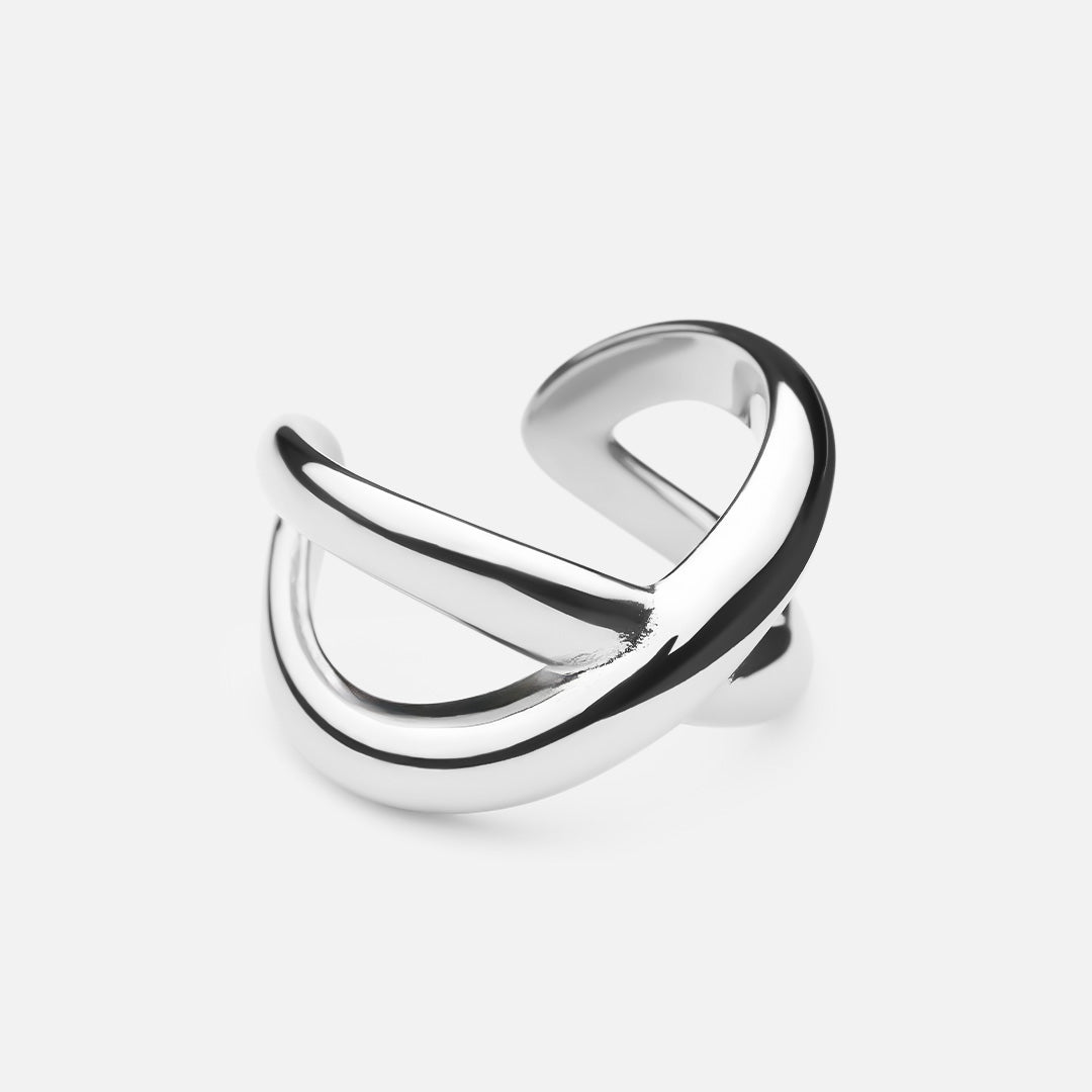 Cross Ring Sølvfarvet - Josephine Nord Fingerringe