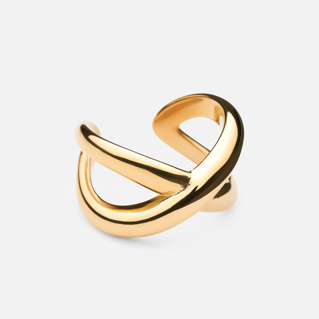 Cross Ring 18k Guldbelagt - Josephine Nord Fingerringe