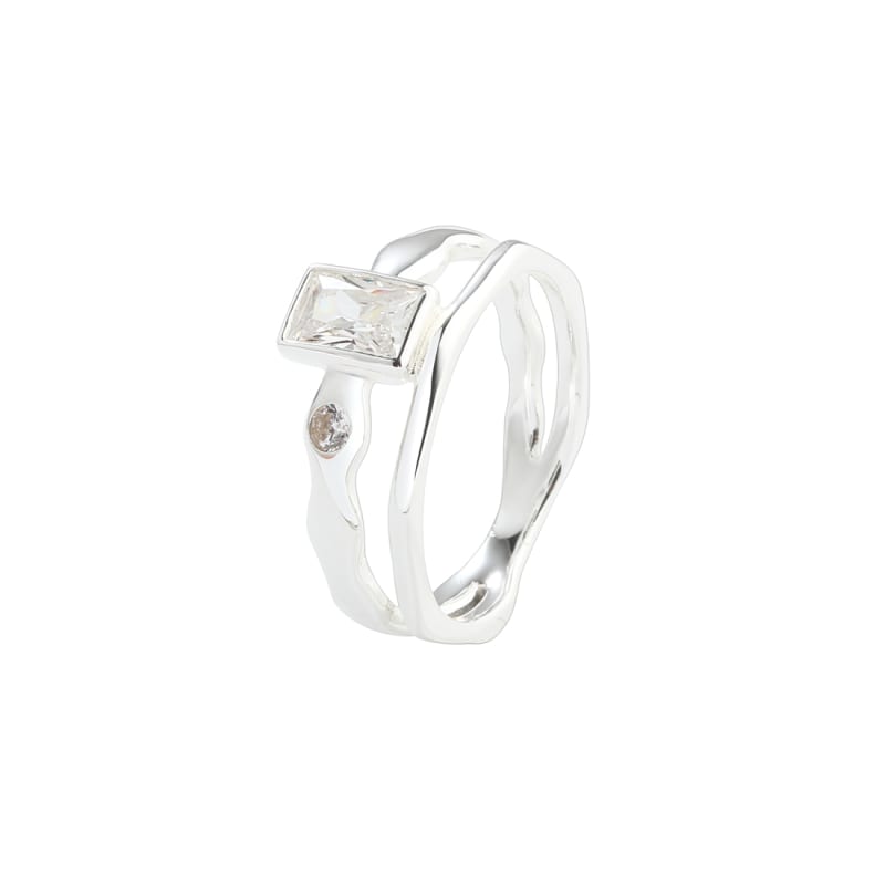Edge Ring Silver - Aqua Dulce Fingerringe  - 5715446613916