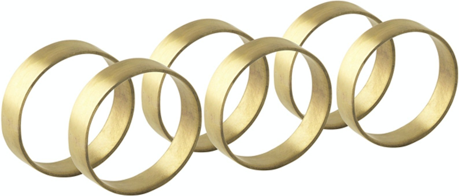 Messing Ring Servietring 5x0 Sæt Stk - Fingerringe  - 5710688017652