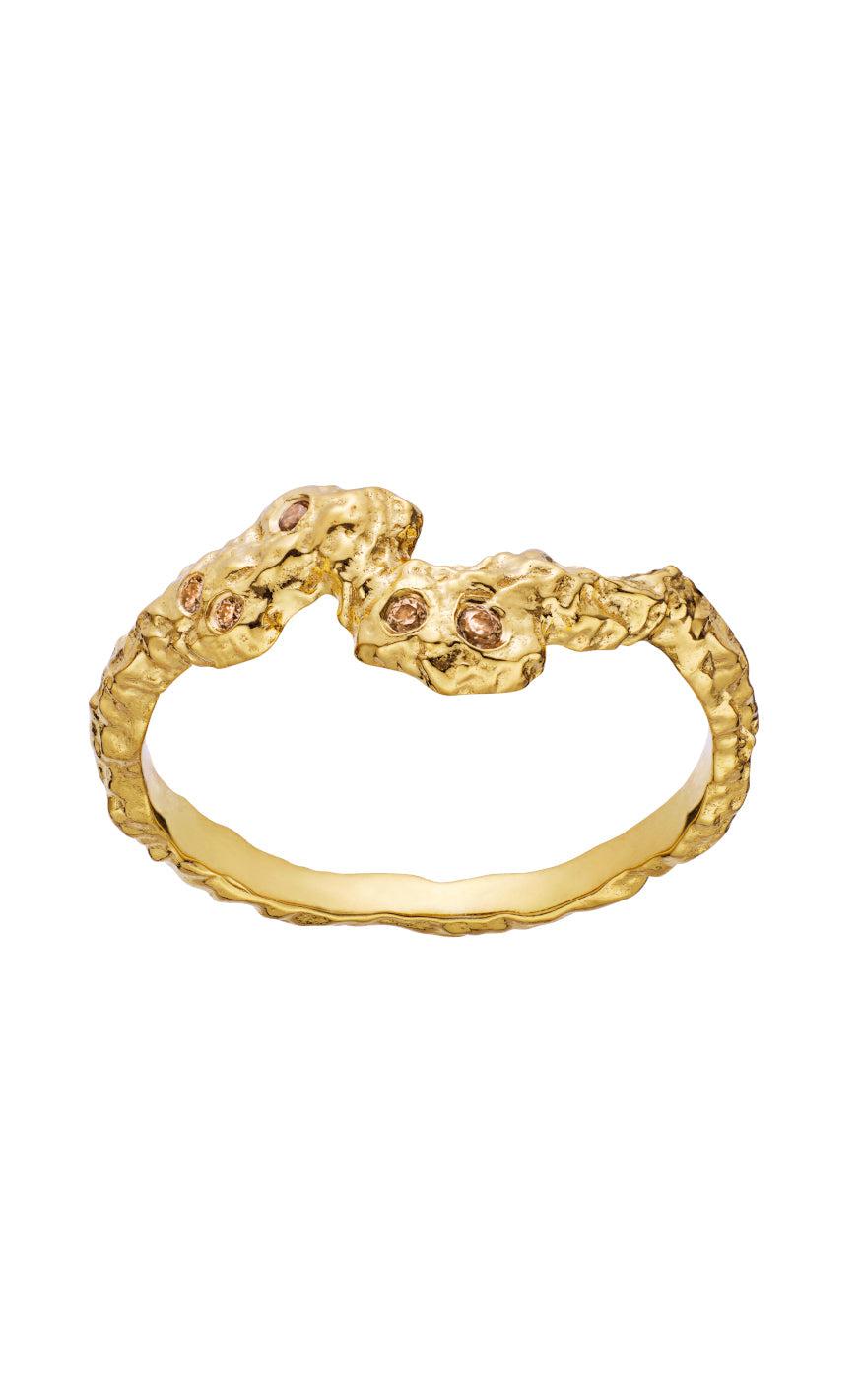 Gold Maanesten Ring Frida Colour - Maanesten Fingerringe  - 5715336101073