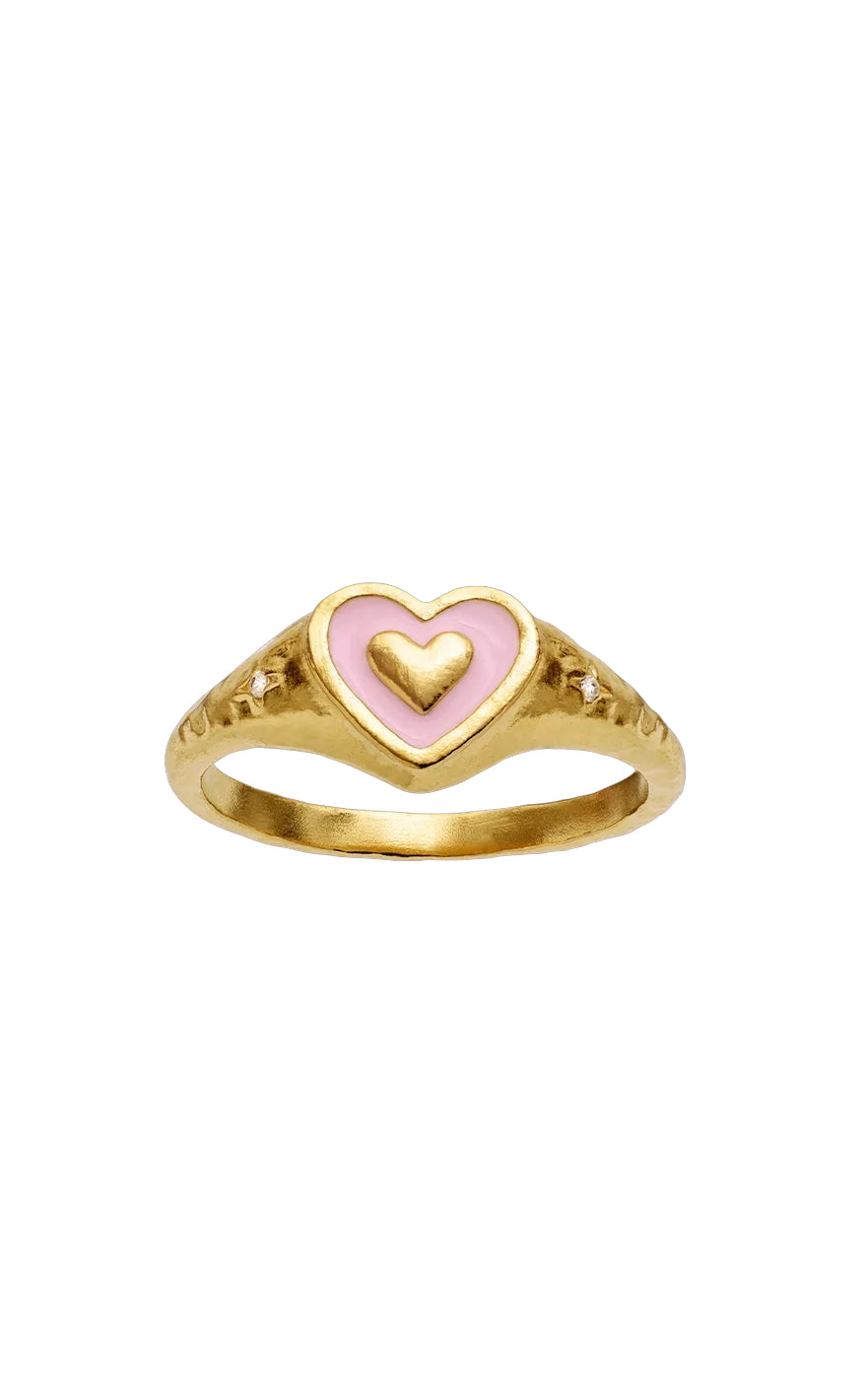 Gold Colour Maanesten Ring Alma - Maanesten Fingerringe  - 5715336020299