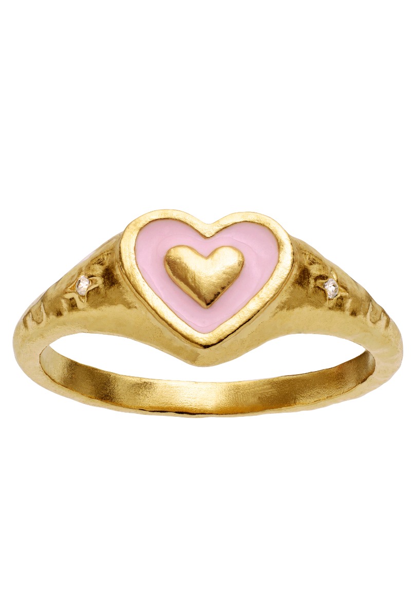 Rosa Maanesten Ring Alma Ring Guld - Maanesten Fingerringe  - 5715336020282