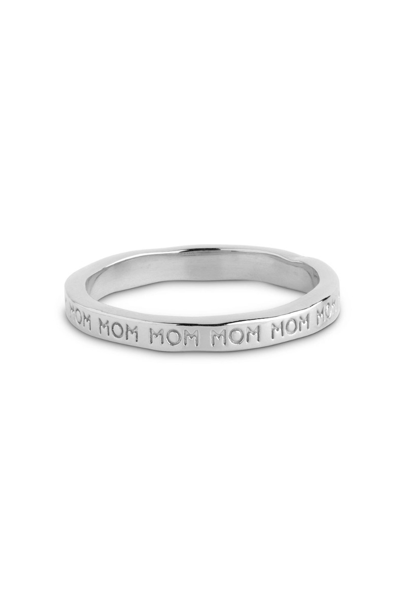 Sølv Enamel Ring Mom Ring Silver - Enamel Fingerringe  - 5714274032203