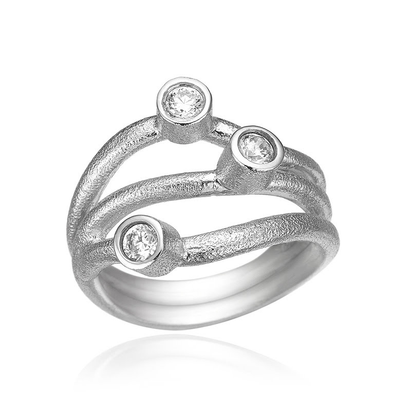Ring Sølv Med Zirkonia - Blicherfuglsang Fingerringe