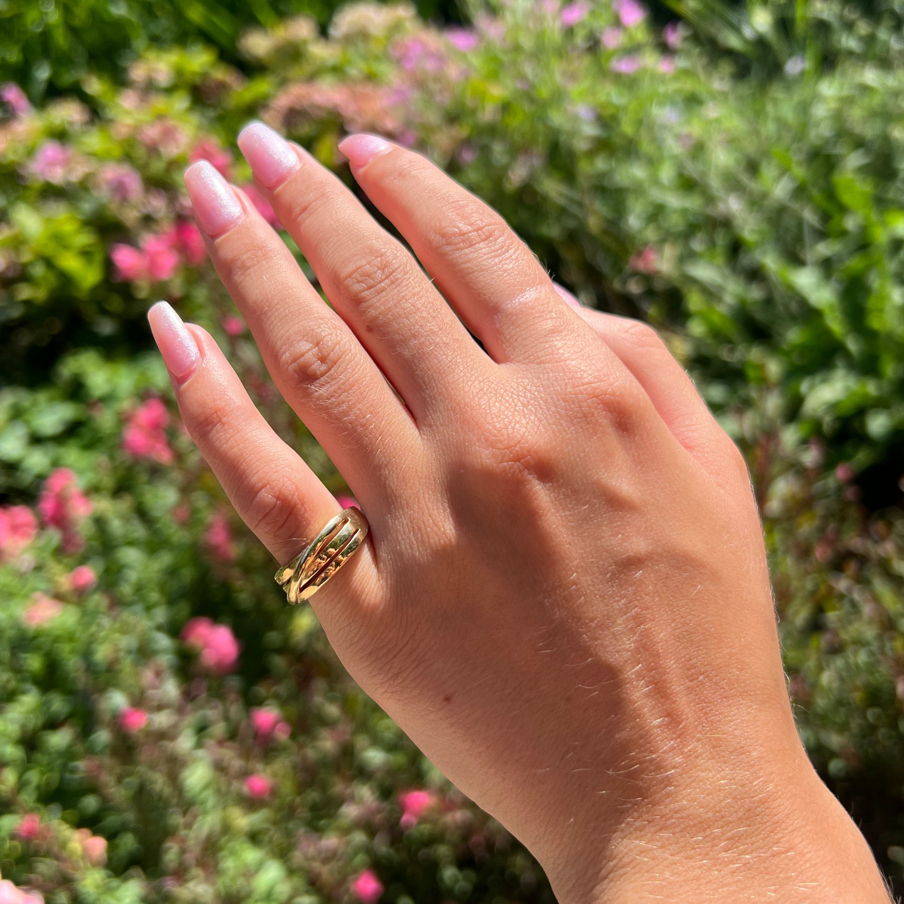 Guld Fingerring Bånd Forgyldt Sterlingsølv Str - Ok Silver Fingerringe  - 05740034026649