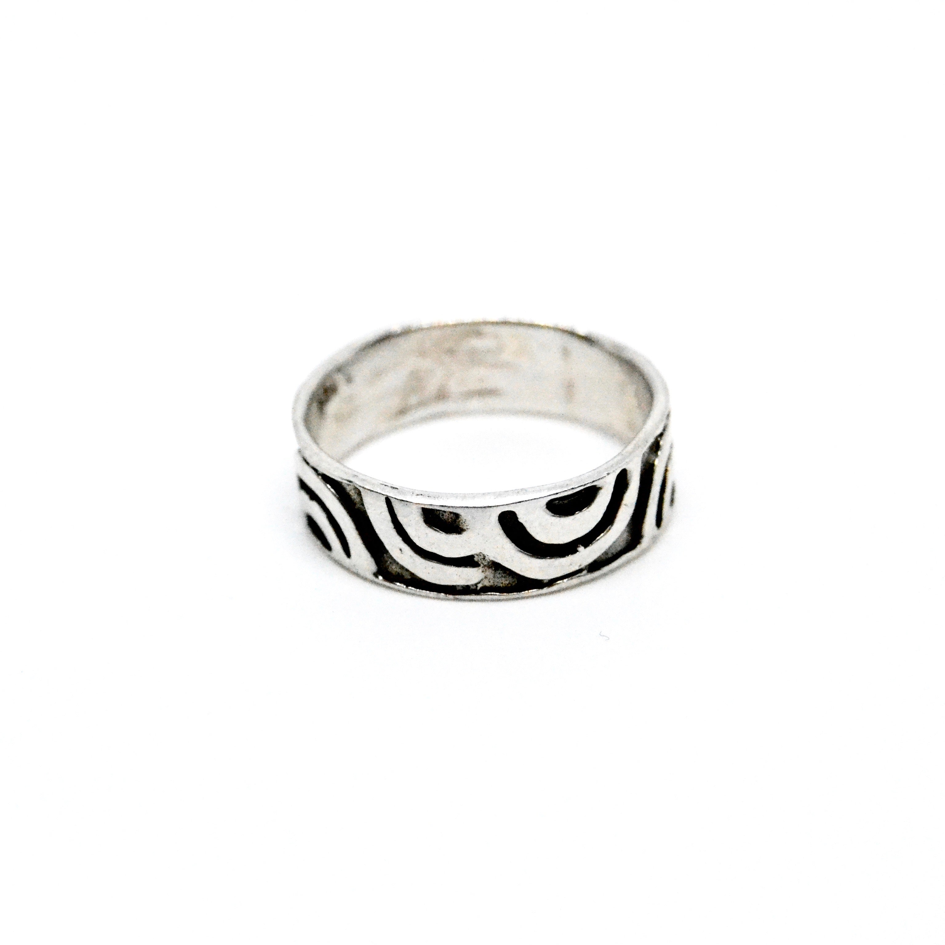 Guld Fingerring Bølger Sterlingsølv Forgyldt Sterlingsølv Str - Fingerringe  - 05740034059340
