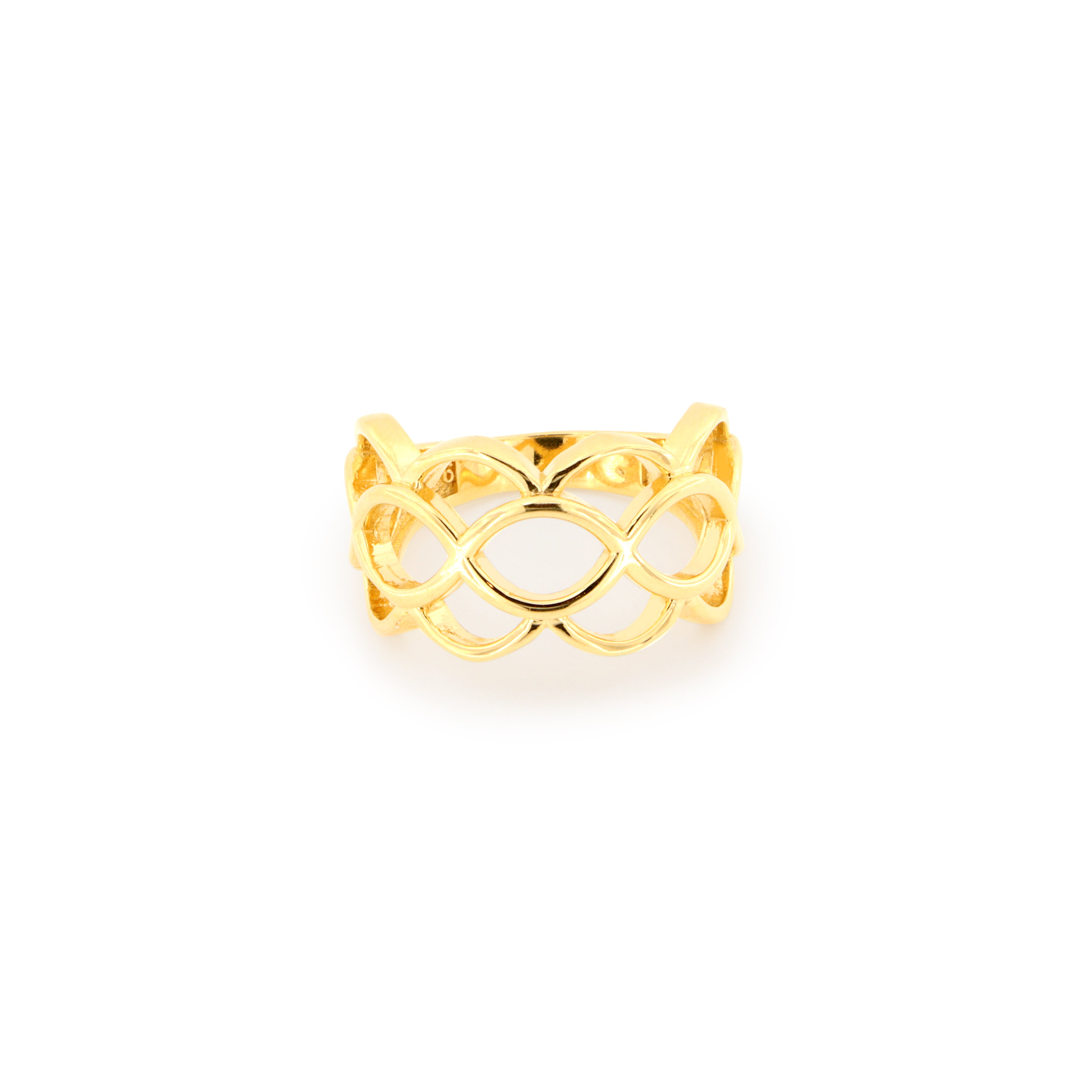 Guld Fingerring Havfrue Forgyldt Sterlingsølv Str - Ok Silver Fingerringe  - 05740034026977