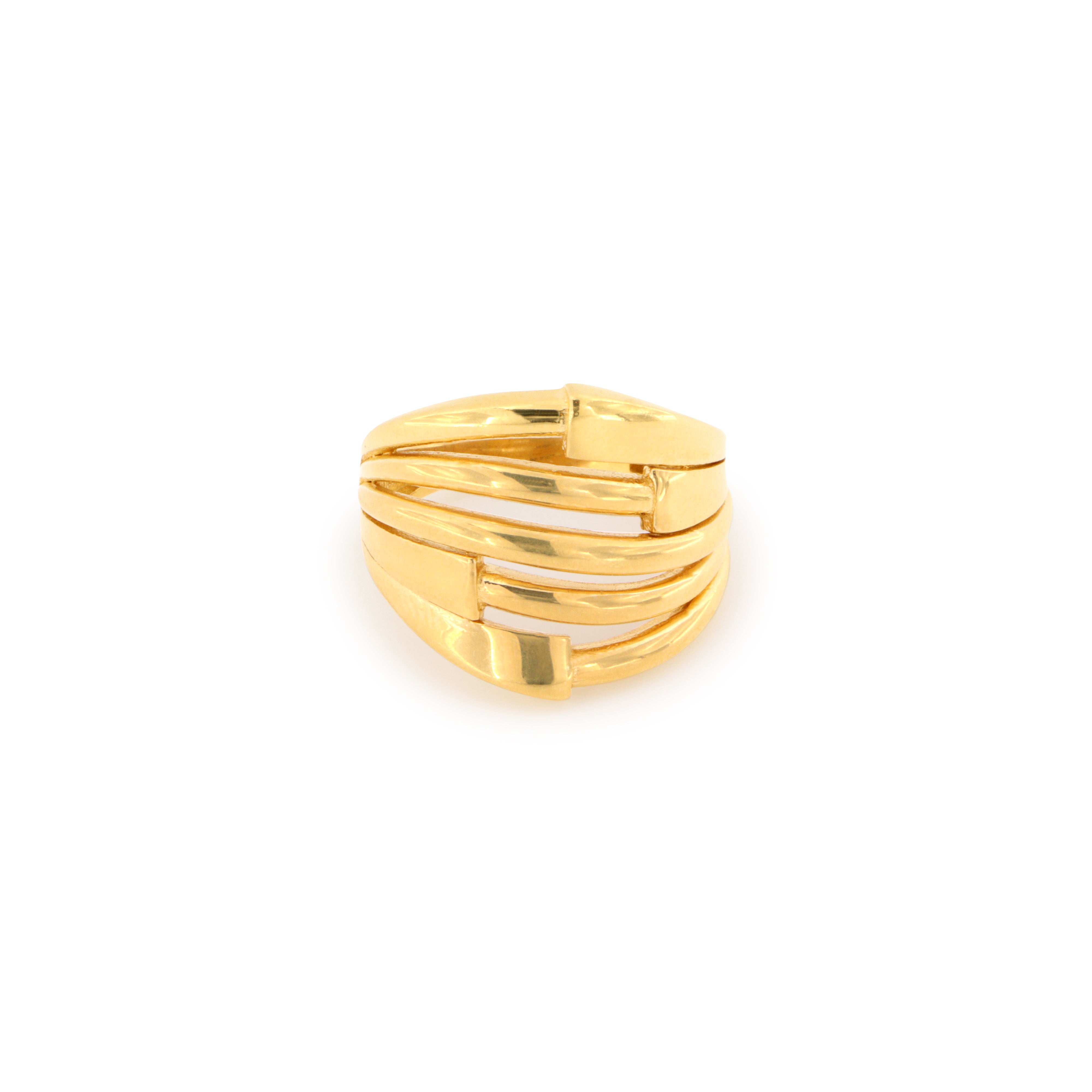 Sølv Fingerring Multiple Rings Sterling Forgyldt Sterling Str - Ok Silver Fingerringe  - 05740034028469