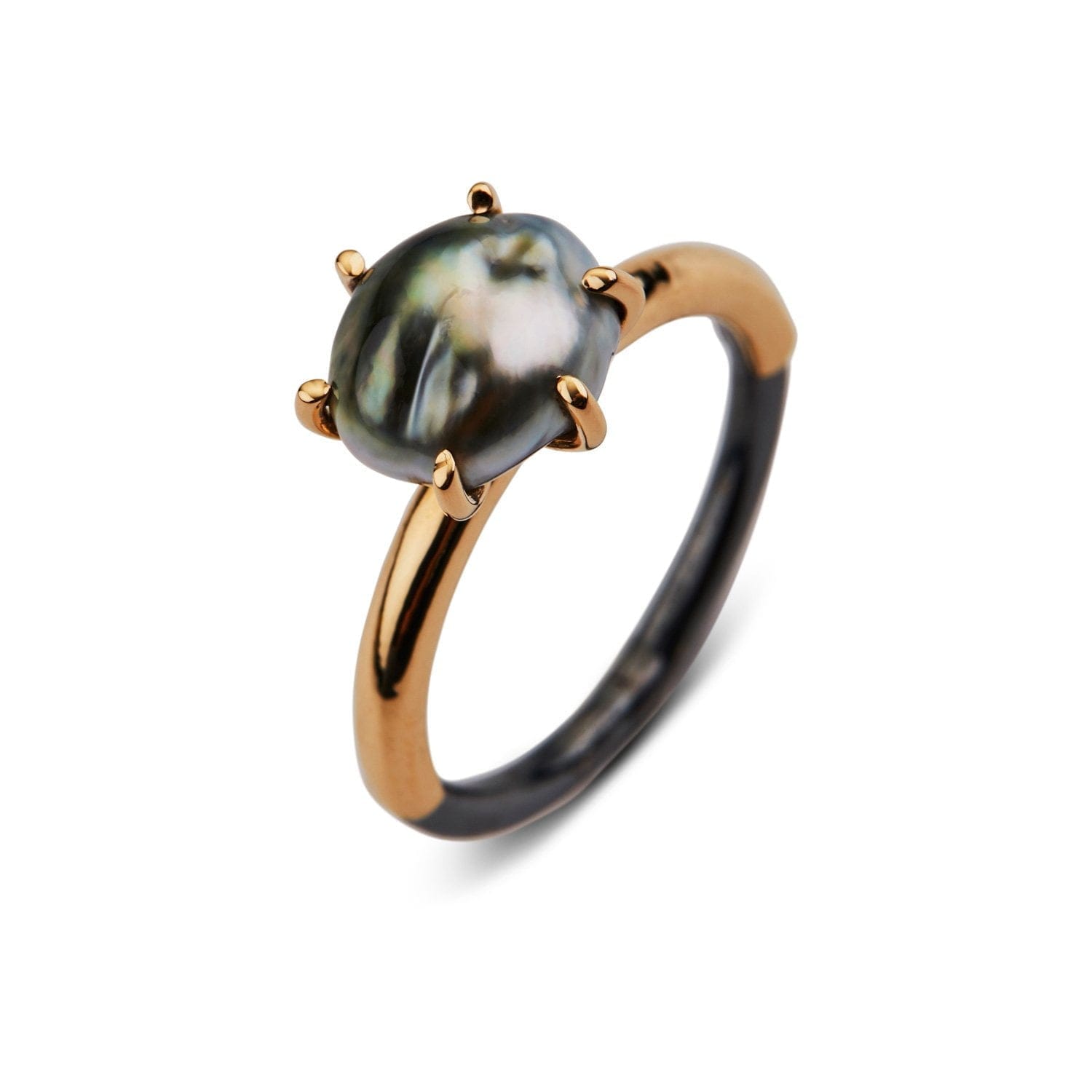 Grå Victoria Keshi Perle Ring - Bybirdie.dk Fingerringe