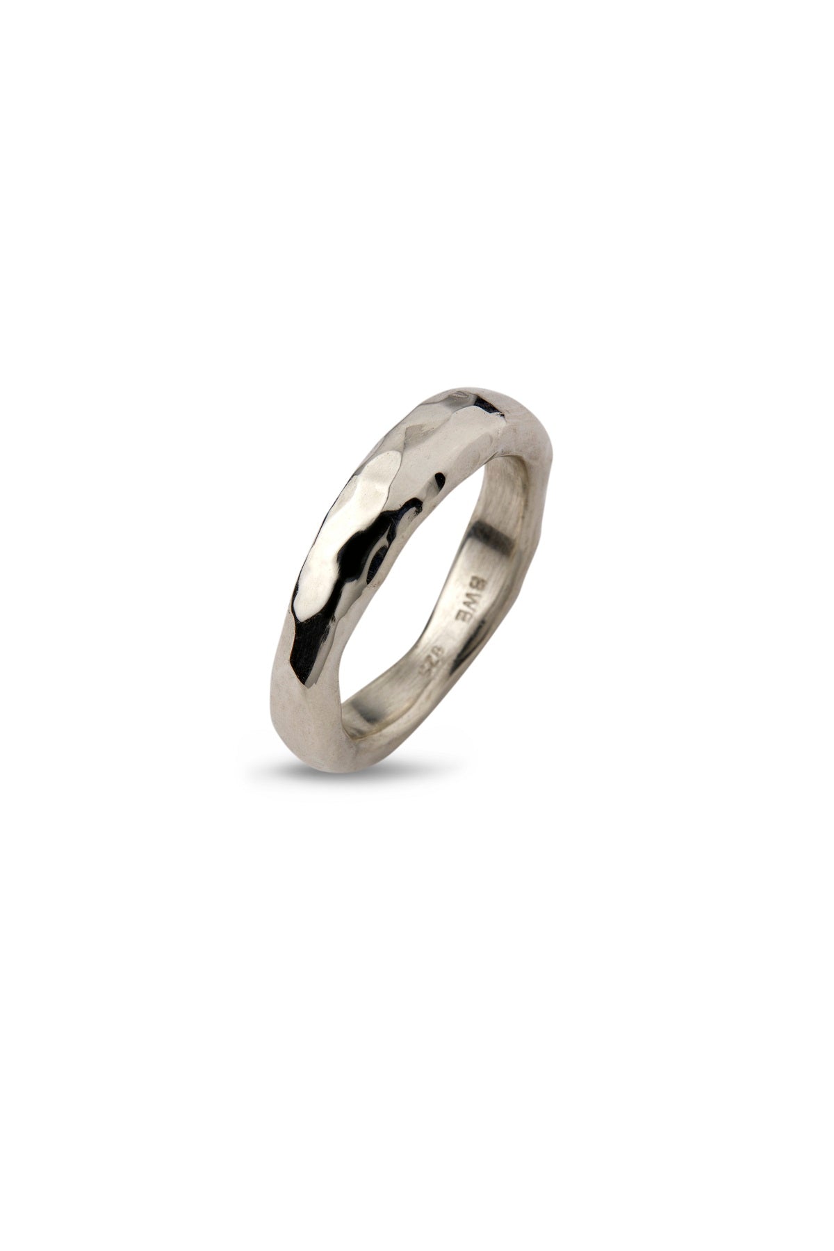 Bybirdie Ring Birdie Hammered Ring Sølv Smal 50110291 - Bybirdie Fingerringe  - 1233690149042