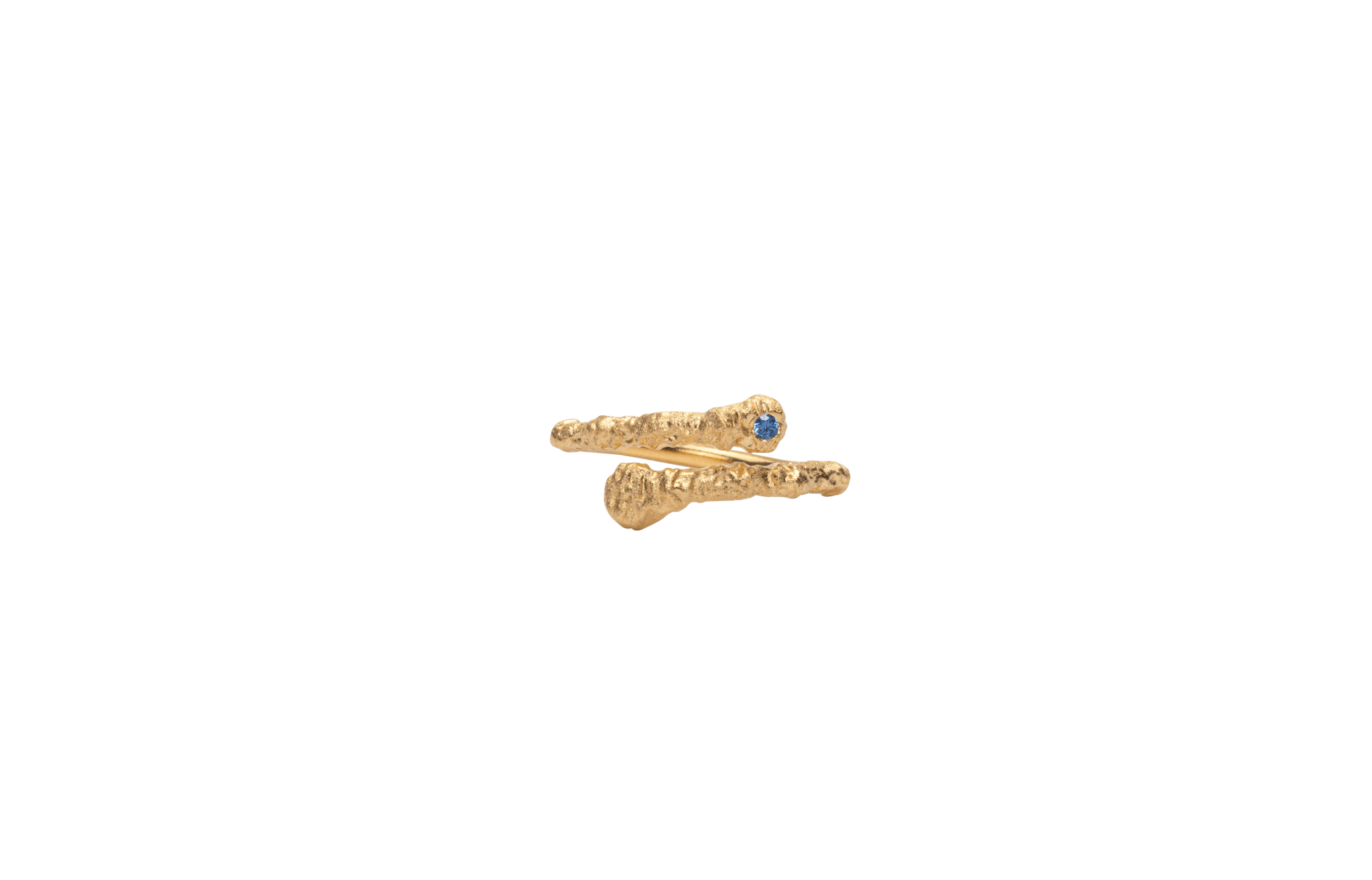 Guld Crunchy Blue Nature Ring - Ix Studios Fingerringe  - 5714534010064