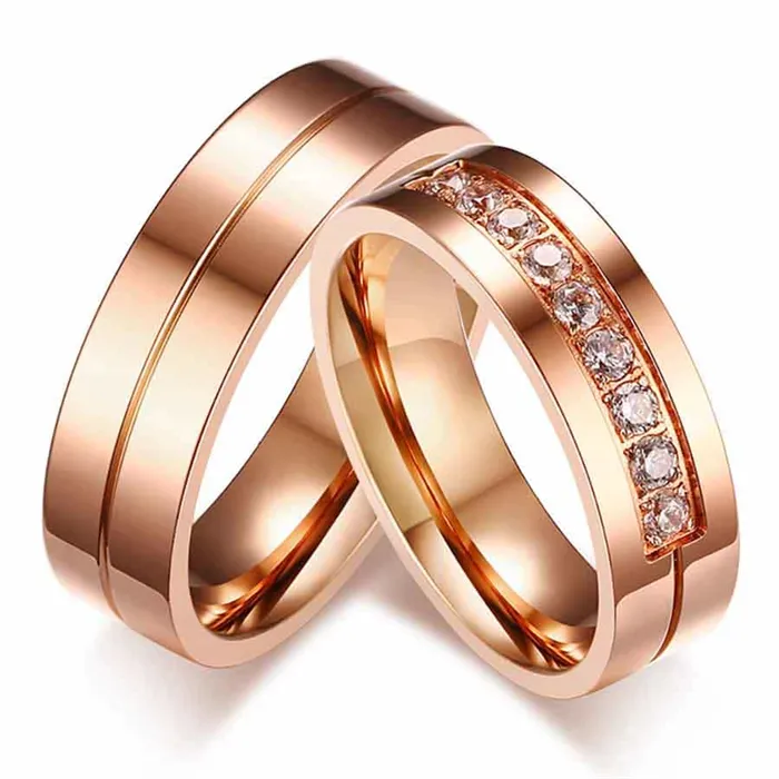 Heavenly Ros Forlovelse Eller Vielsesring - Vielsesringe