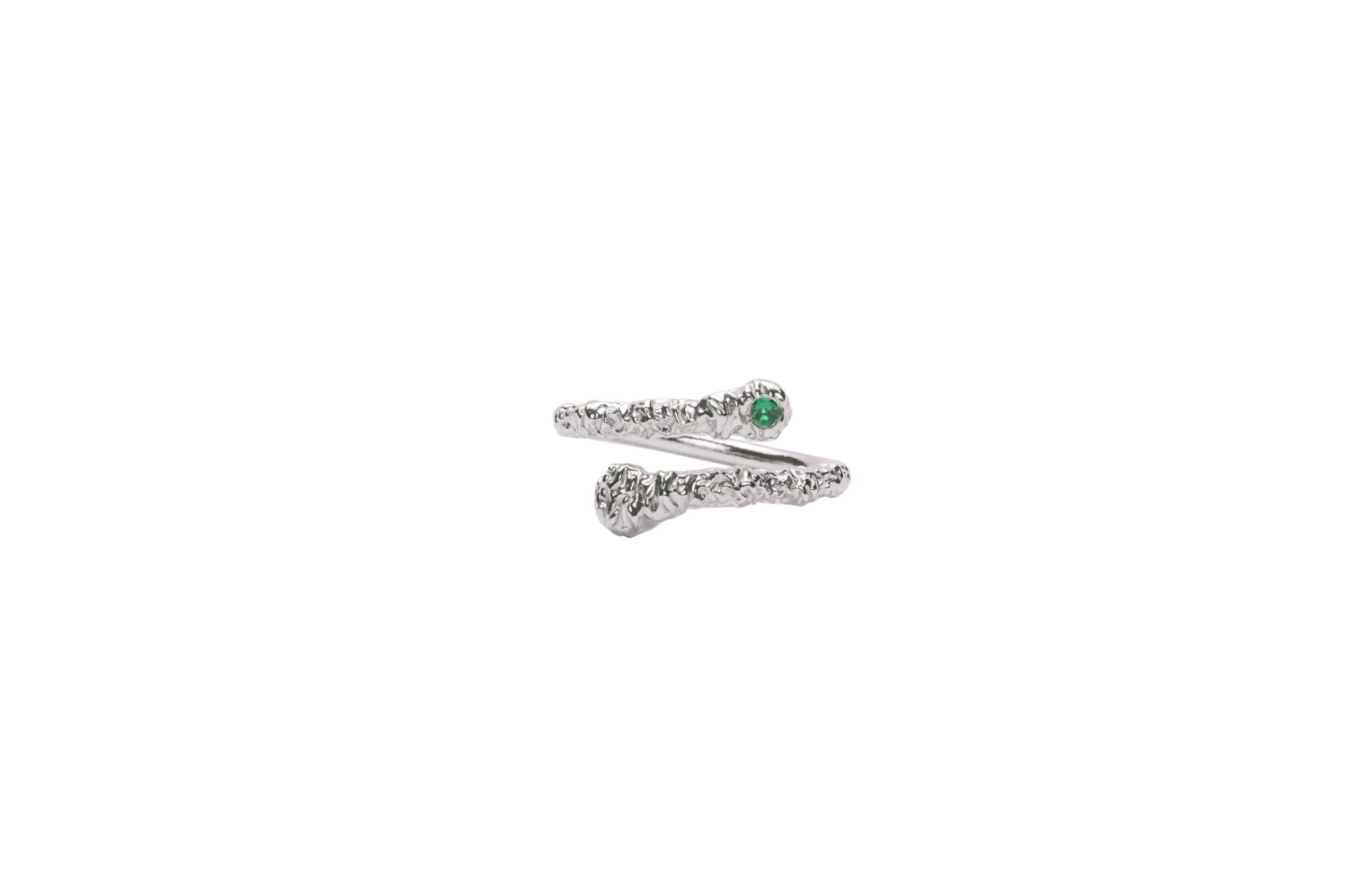 Grøn Crunchy Green Nature Ring Silver - Ix Studios Fingerringe  - 5714534006210