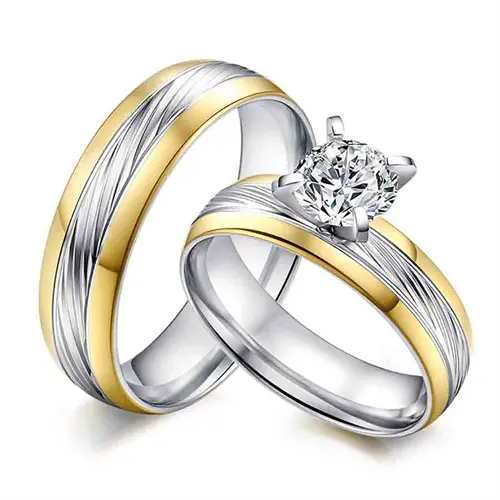 Princess Forlovelsesring ædelstål Forgyldt - Vielsesringe