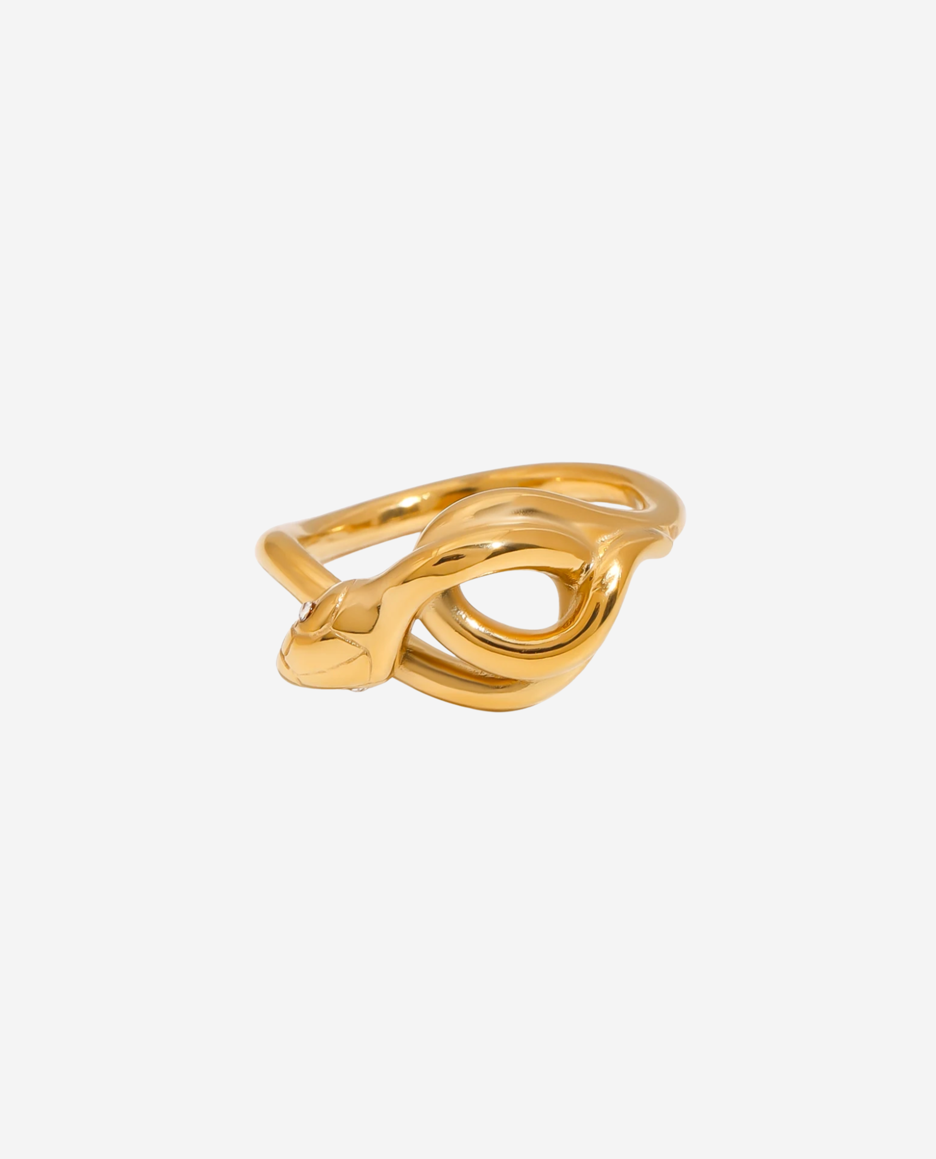 Coiled Snake Ring Forgyldt - Khaai Studio Fingerringe