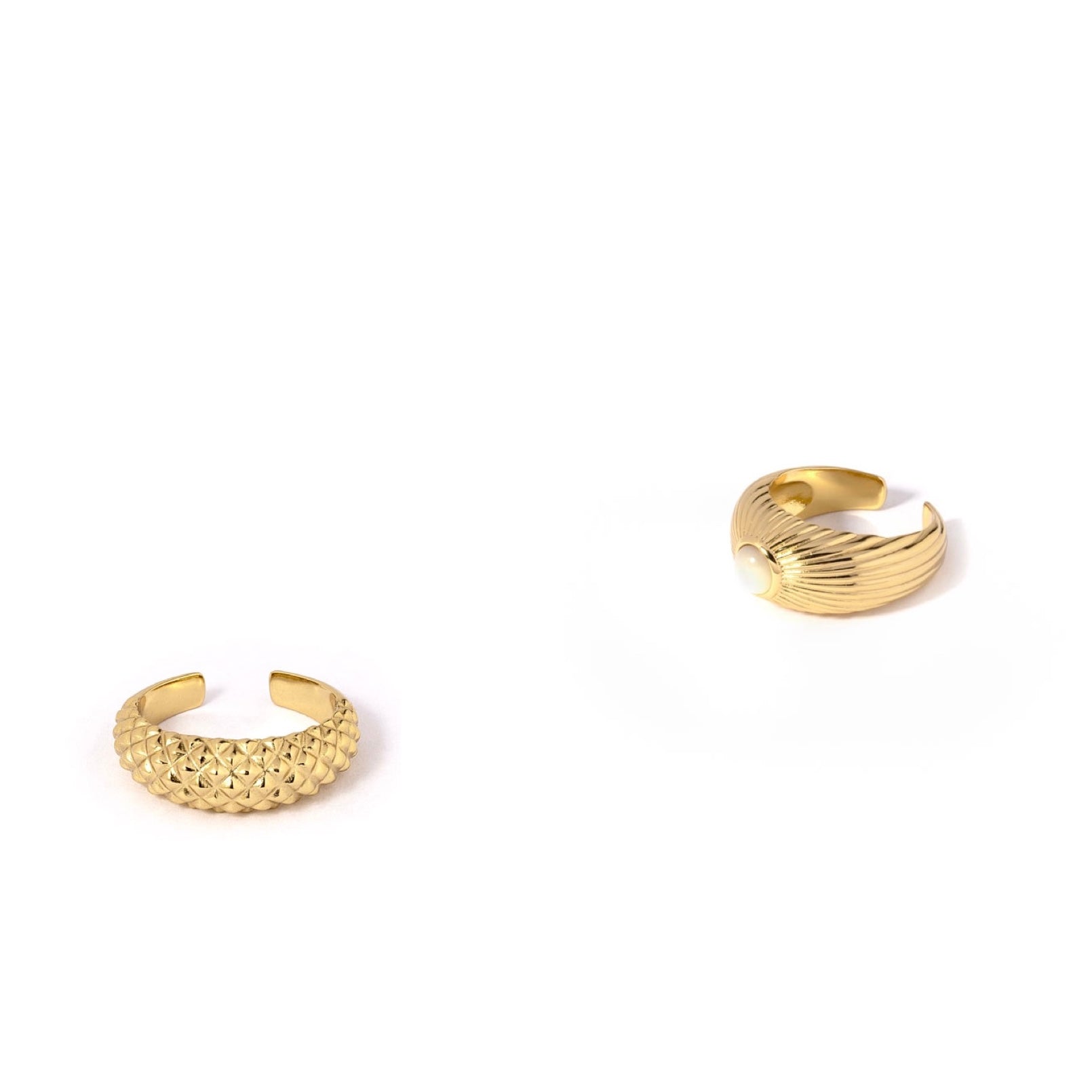 Fingerring Cuff Pak Raywea Onesize Karat Forgyldt Sterling Sølv Spar 100 - Szhirley Fingerringe