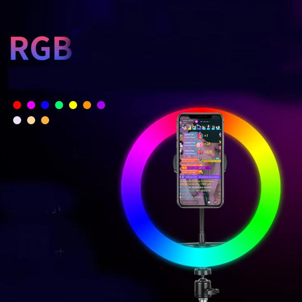 Rgb Ring Light Gør Dit Indhold Lysende Farverigt - Satana.dk Fingerringe