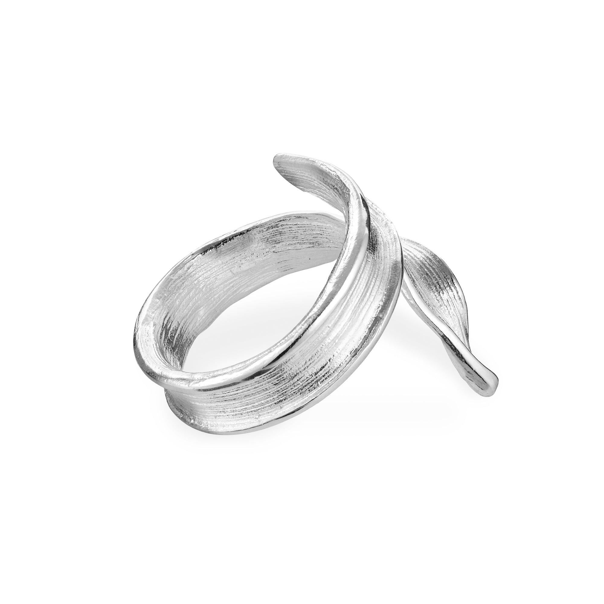 Flora Danica Statement Græs Ring Sterling Sølv Stri - Flora Danica Fingerringe  - 1233690223742