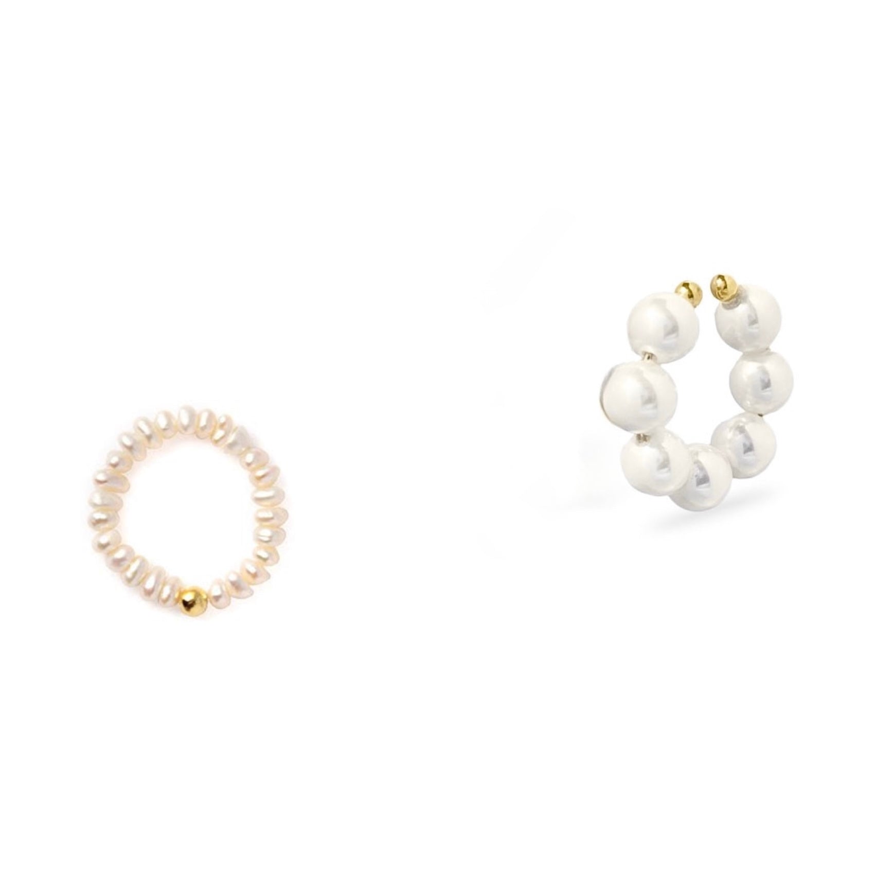 Perle Fingerring Cuff Pak Stringampswirl Onesize Regulerbar Størrelse Spar - Szhirley Fingerringe