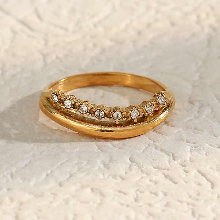 Grace Vintage Ring Elegant Guldring - Lilu Studio Fingerringe
